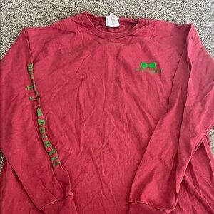 Simply Southern Red Shirt with Green Accents